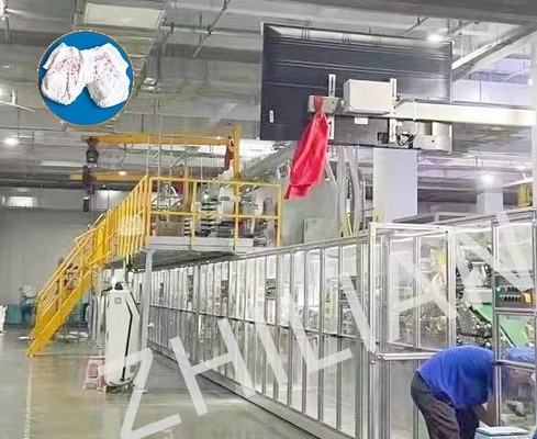 o tipo 3pcs levanta o bebê que da máquina 650pcs/min do tecido Traning arfa a máquina