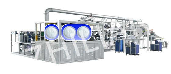 Máquina descartável de formação em linha 300pcs/min da almofada do peito